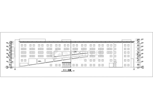 长春市某街道3900平米6层框架结构购物商场建筑设计CAD图纸-图一
