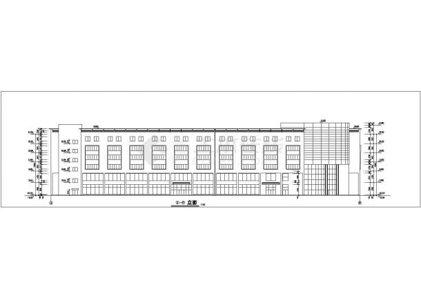 长春市某街道3900平米6层框架结构购物商场建筑设计CAD图纸-图二