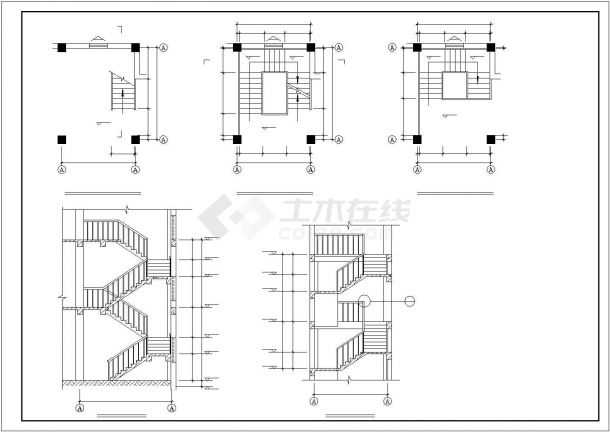 2800平米3层框架结构艺术展览馆全套建筑设计CAD图纸-图一