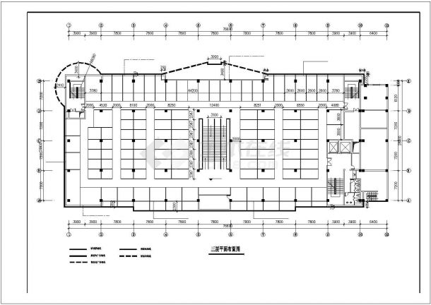 1.2万平米6层框架结构服装批发市场建筑+结构设计CAD图纸-图一
