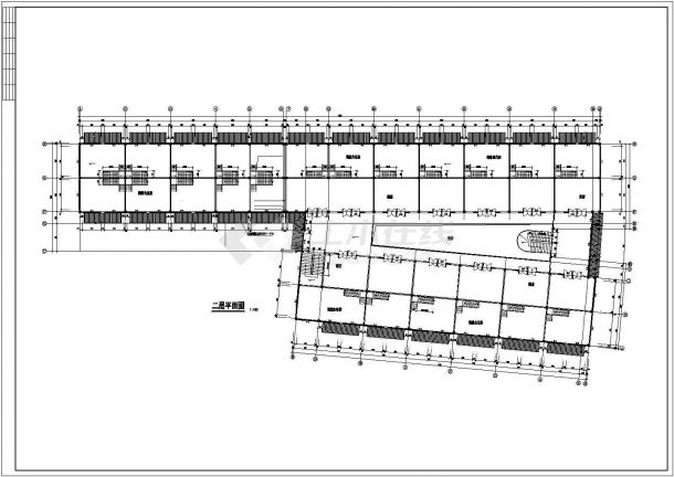 济南某4400平米3层框架服装批发市场全套建筑设计CAD图纸-图一