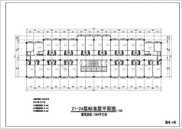 2.1万平米31层剪力墙结构商住楼平立面设计CAD图纸（1-2层商用）-图二