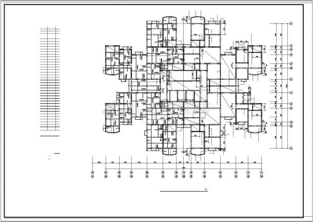 某多层医院结构设计CAD图纸-图一