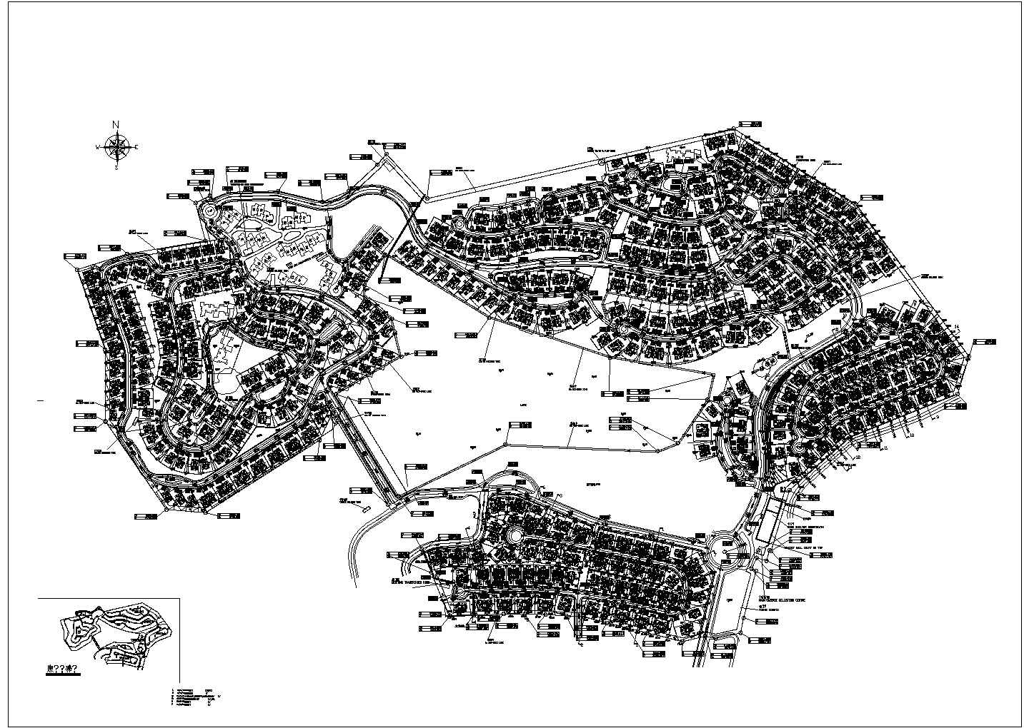 居住片区规划总平面布置CAD图