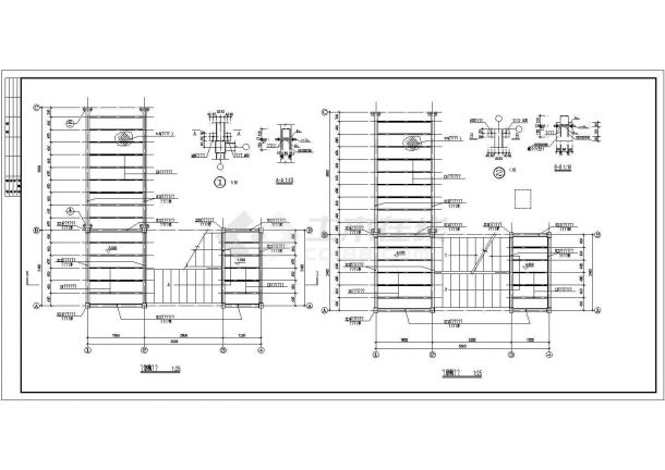 【苏州】某工厂钢结构走廊楼梯全套cad施工设计图-图二