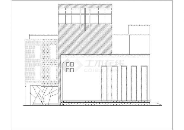 银川市某社区幼儿园2800平米3层框架教学综合楼CAD建筑设计图纸-图一