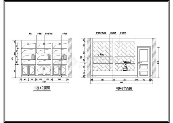 某住宅楼家居详细平面立面全套装修cad施工方案图(含地面布置图)-图一