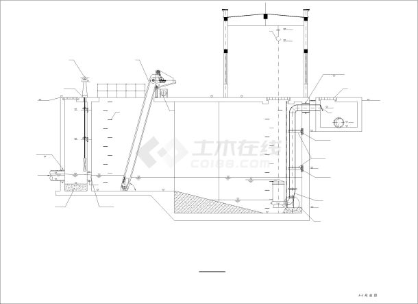 某污水厂配套管网1.2万吨污水泵站工艺设计图-图二