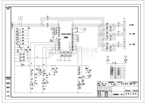 某变频一拖三CAD完整构造详细图纸-图一