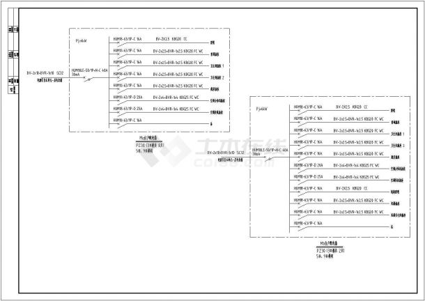 某多层住宅电气CAD详细设计施工图-图二