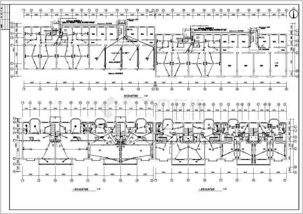 某复式住宅的电气CAD施工构造详细图-图二