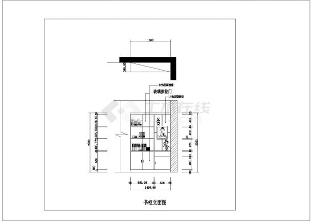 家装各种柜子立面结构设计施工图-图二
