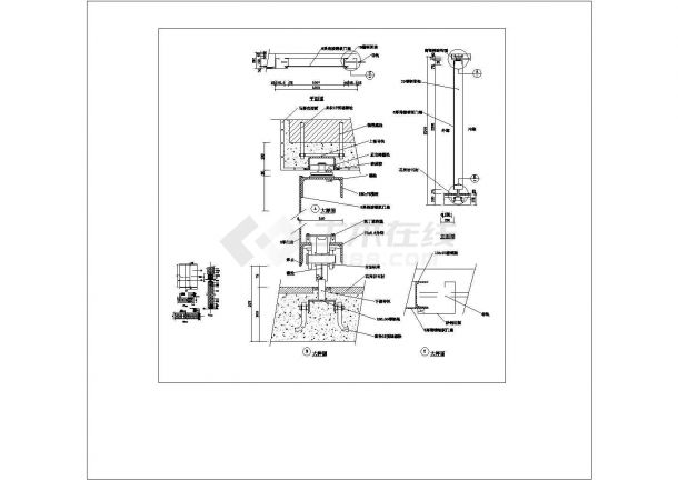 常用的门CAD建筑设计施工图-图二