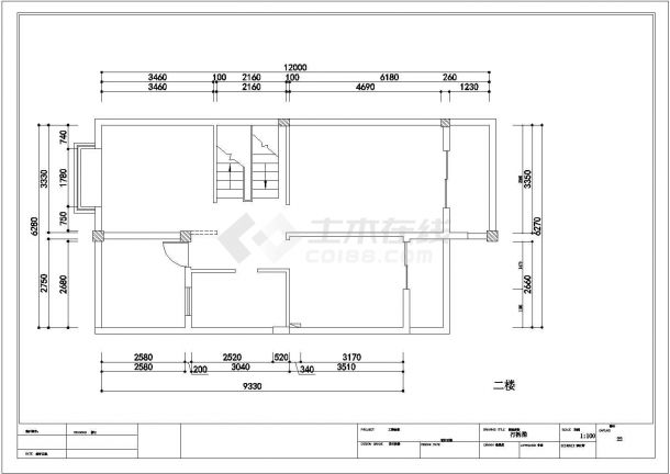 某三层框架结构别墅地中海风格室内装修设计cad全套施工图（含高清实景图）-图一