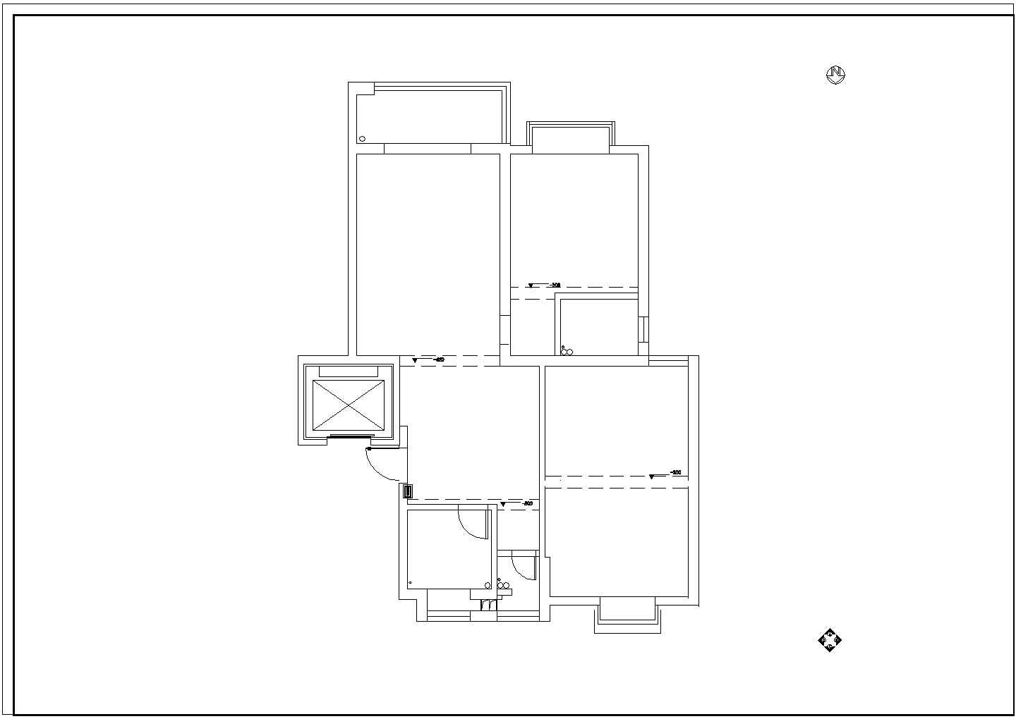 【南通】某地新古典主义家居装修全套施工设计cad图
