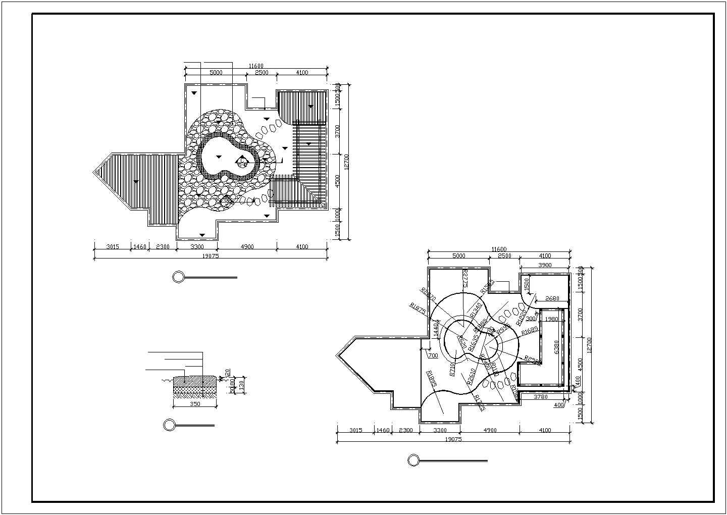 莆田市某儿童医院住院部的屋顶景观花园平面设计CAD图纸