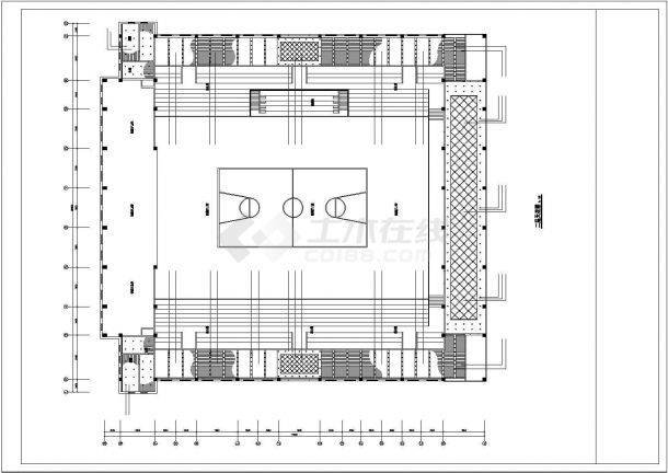 三层体育馆装修设计图（6张图）-图二