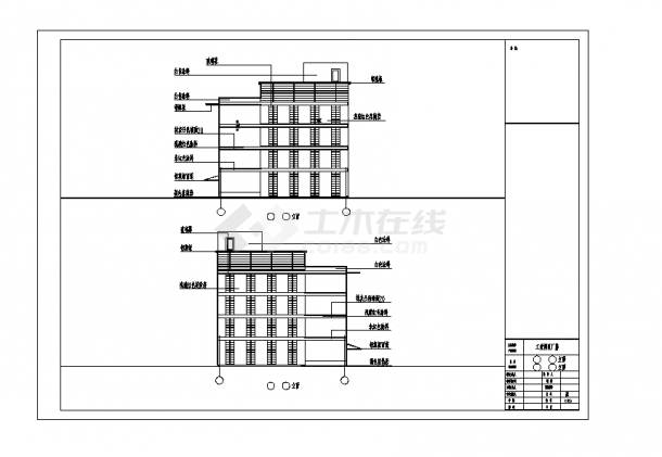厂房设计_2套工业园厂房建筑设计施工cad图纸-图二