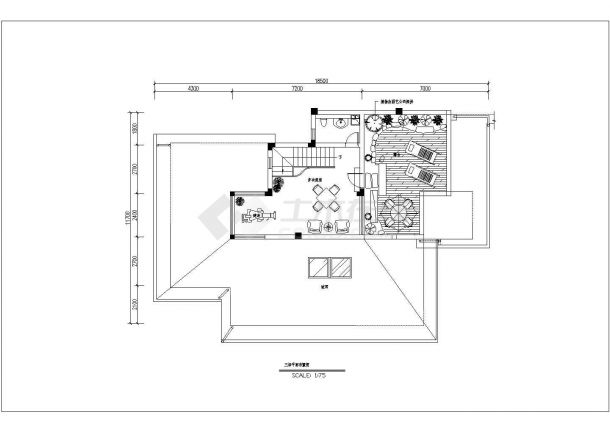 江苏省无锡市某上市公司办公区简欧风格施工设计CAD图-图二