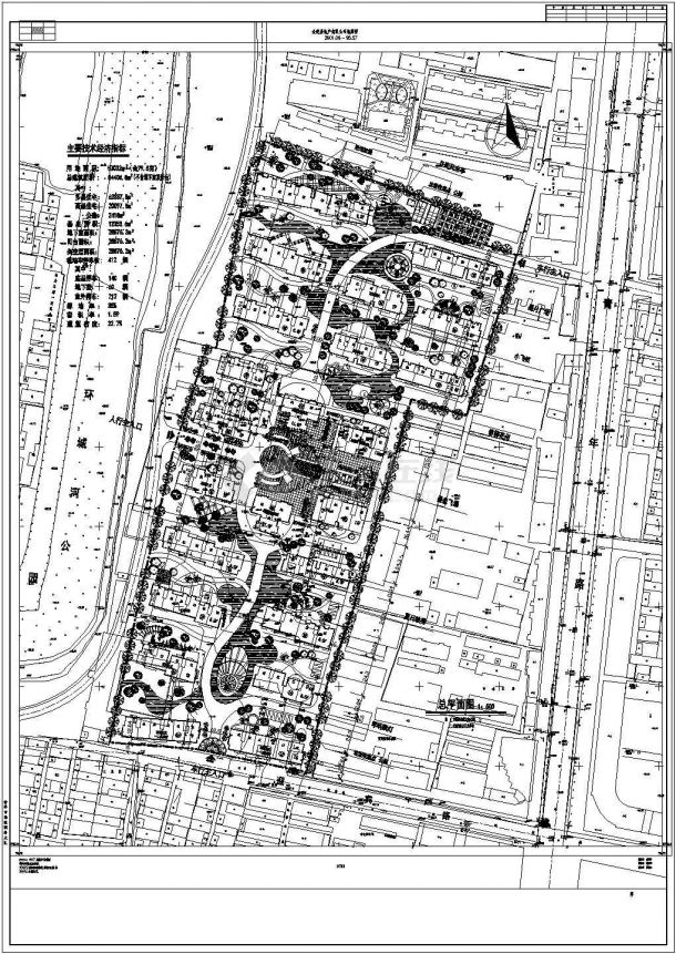 用地53032平米住宅区总图方案-图一