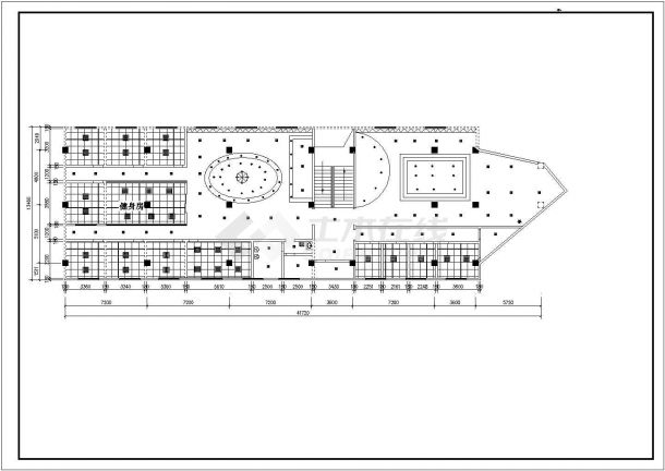 某地区现代休闲中心建筑方案规划设计施工CAD图纸-图二