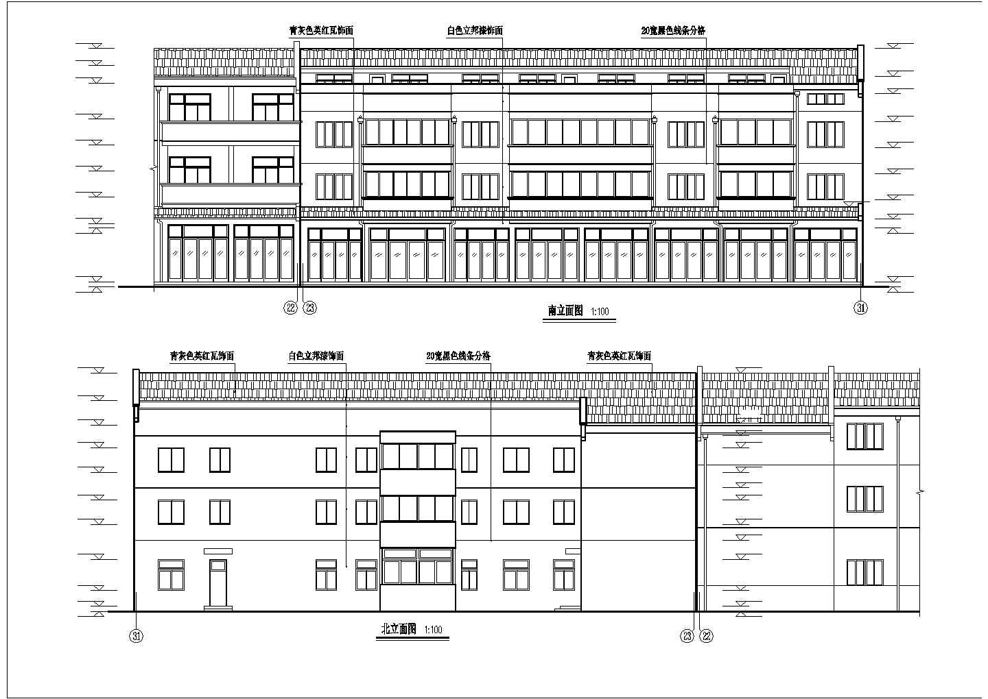 某地区现代沿街商住楼建筑方案设计施工CAD图纸