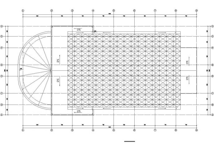 二层室内体育馆建筑设计施工图_图1