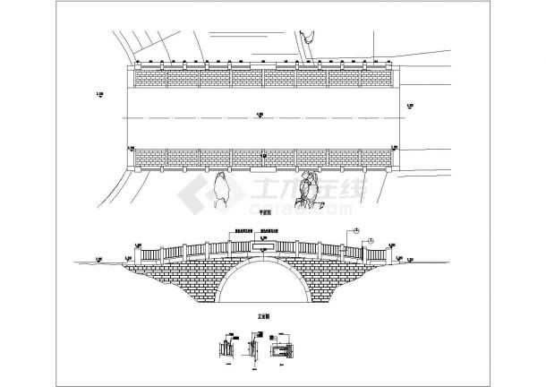 某园桥CAD节点构造施工设计方案-图一