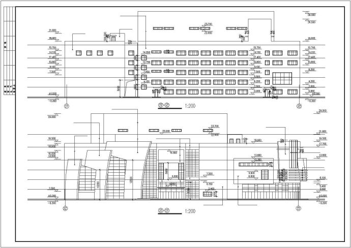 某地区现代影剧院建筑方案设计施工CAD图纸_图1