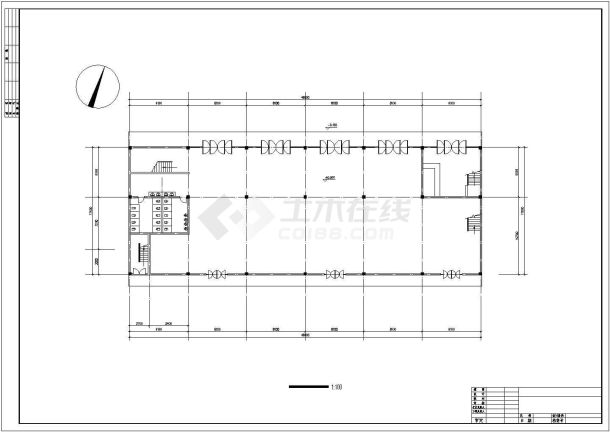 某地区现代招待所建筑方案完整设计施工CAD图纸-图一