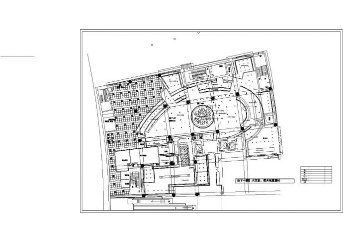 某地区现代中关村餐厅建筑方案设计施工CAD图纸_图1
