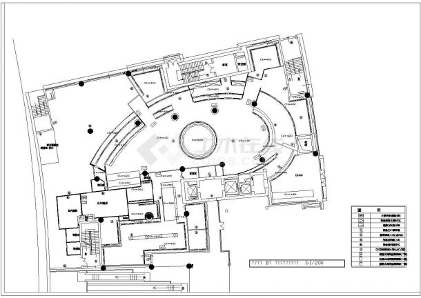 某地区现代中关村餐厅建筑方案设计施工CAD图纸-图二