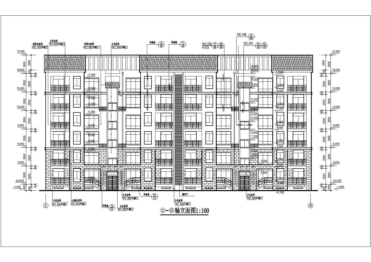 3117.3平米复式居民楼全套建筑施工图