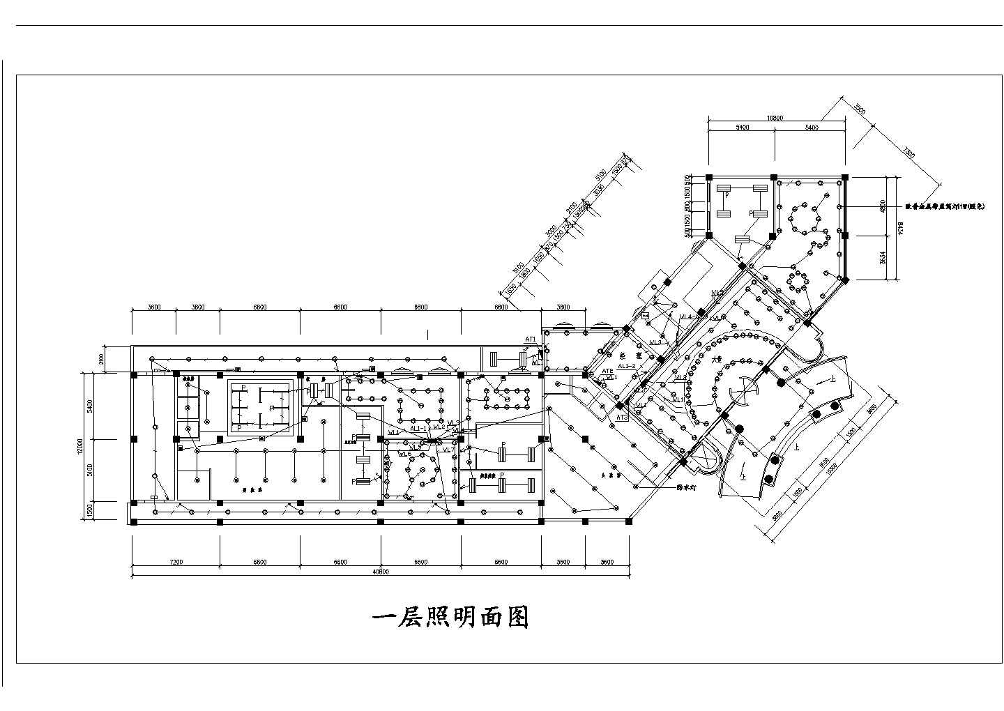 某地宾馆电气改造平面工程cad图纸，共一份资料