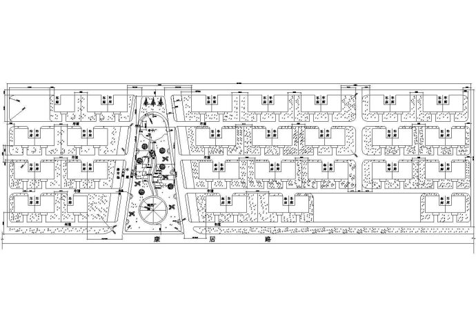 某地区农村小区道路规划方案设计施工CAD图纸_图1