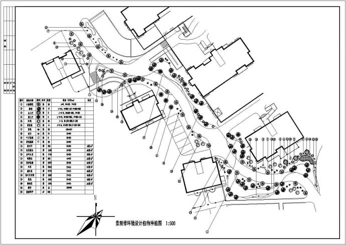 某地区小区景观带规划方案设计施工CAD图纸_图1
