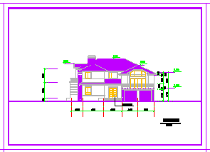 二层别墅方案设计CAD平面布置参考图-图二