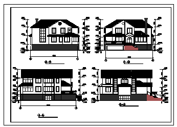 二层别墅建筑cad设计施工图