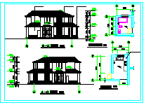 二层别墅全套建施cad设计图-图二