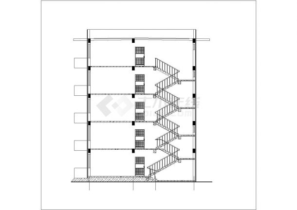 七台河市某新建小区2250平米五层框架住宅楼建筑设计CAD图纸-图一