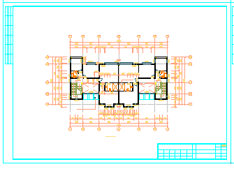 广州冠迪花园双连别墅建筑设计cad施工图纸-图一