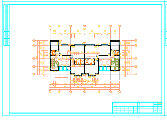 广州冠迪花园双连别墅建筑设计cad施工图纸