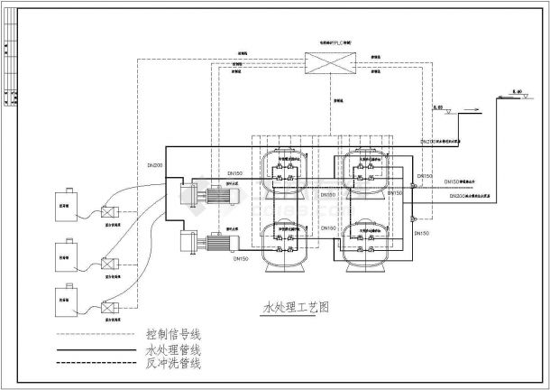 吴江市某乡镇喷泉水处理设备房设计施工图-图二
