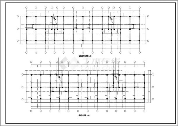 西安市凤城花园小区4000平米5层框架住宅楼全套结构设计CAD图纸-图一