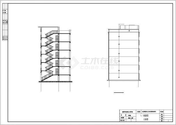 苏州市关山花园小区3千平米6层框混住宅楼建筑结构设计CAD图纸-图一