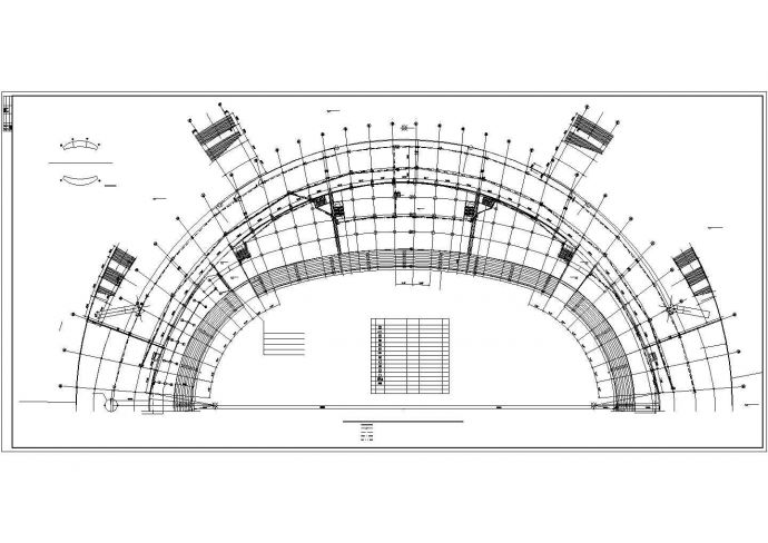 某会展中心体育馆电气平面CAD图纸_图1