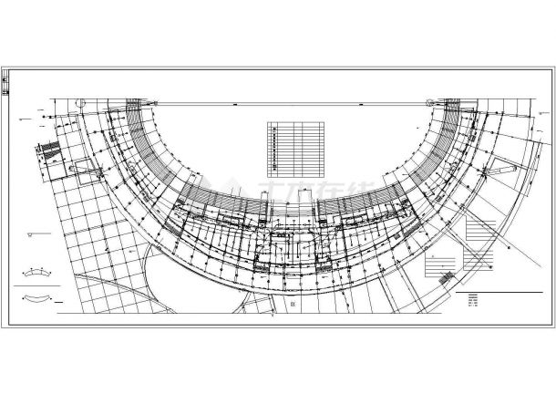 某会展中心体育馆电气平面CAD图纸-图二