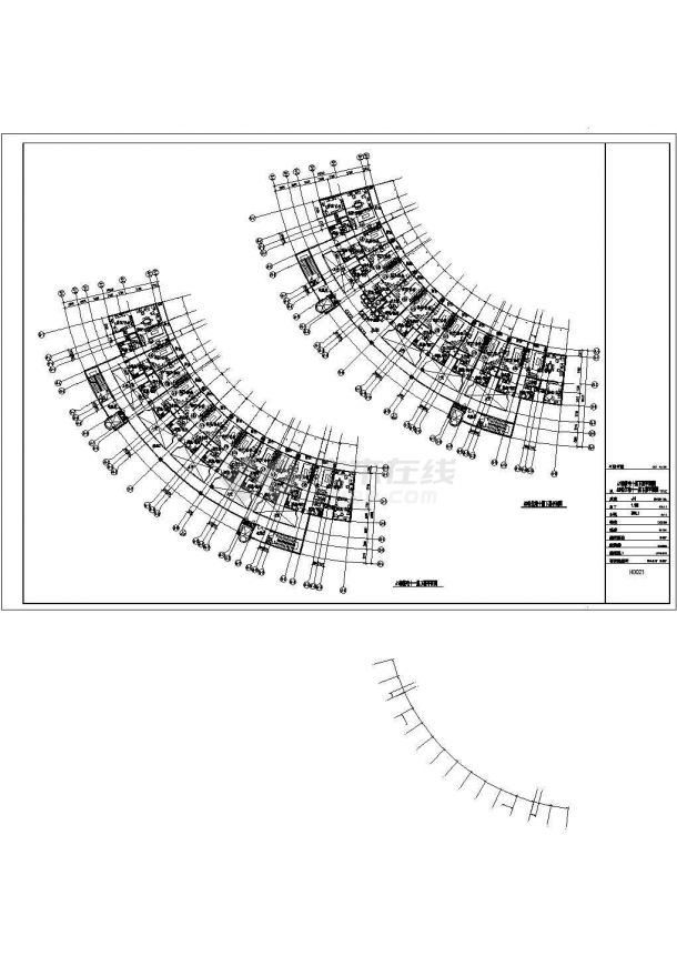 高层商住楼全套建筑设计施工CAD图-图二