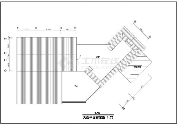 江苏某三层现代风格别墅建筑施工图纸（标注明细）（7张图纸）-图一