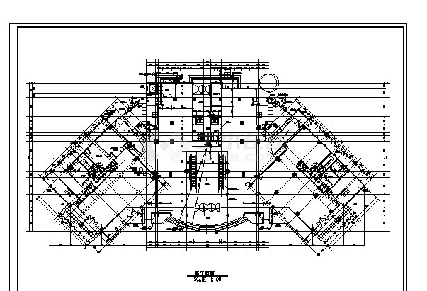 2套海丰广场建筑平面图设计施工cad图纸-图二
